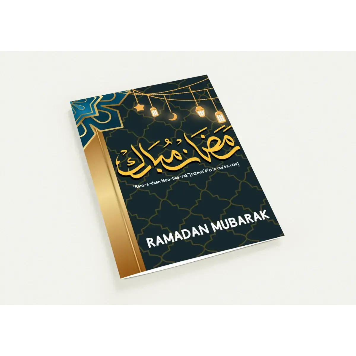 Ramadan Mubarak | رمضان مبارك | Lantern - Inspired Night Design | Pack of 10 Greeting Cards (Folded, Premium Envelopes Included) | (US & CA) | By Islamic Calendars - Islamic Calendars